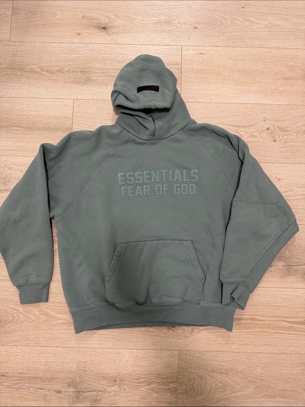 Fear of God Essentials Hoodie in Sage Green